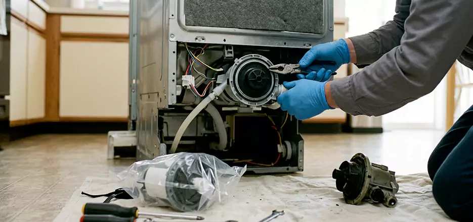 Dishwasher Motor Pump Replacement in Malden